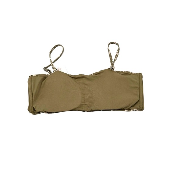 Andie Swim The Bora Bora Bandeau Bikini Top Women's Sz Large Ditsy Floral Olive - Picture 5 of 9